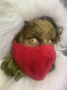 Application by Roxanne McDanel for Grinchmas Universal Studios Hollywood 
Prosthetic By: Magee FX 
Model: Tommy Ruddell